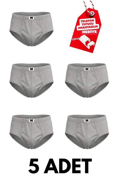 Tutku 5-Piece Pack of Classic, Relaxed-Fit Cotton Men's Briefs Underwear Set ...
