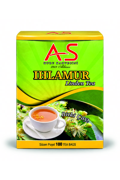 AS Kuru Kahvecisi Ihlamur Çayı 100 Adet – Doğal Ihlamur Aromalı, Hoş Kokulu, Süzen Poşet Bitki Çayı | Linden Tea
