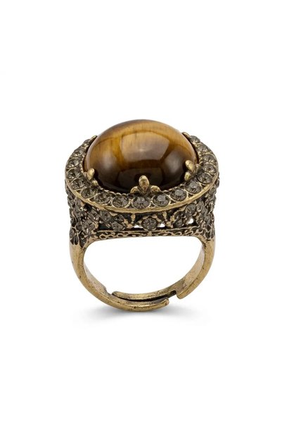 Dorvina Bronze Women's Ring, Authentic Copper Jewelry, Zircon-Inlaid, Topaz-C...