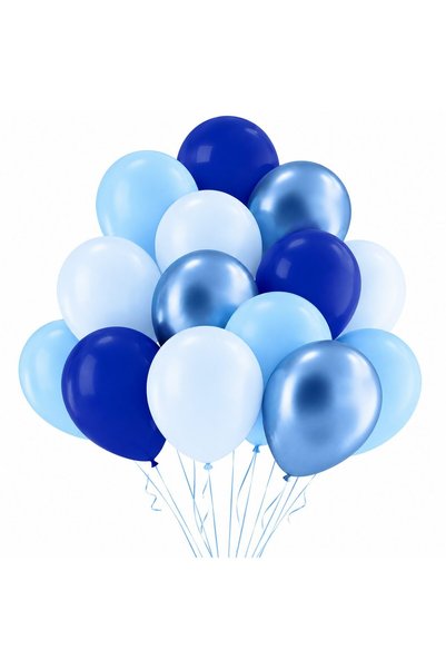 OEM Set 10 Baloane din Latex, Model Party, albastru Diferite Nuante, 30 cm, 2...