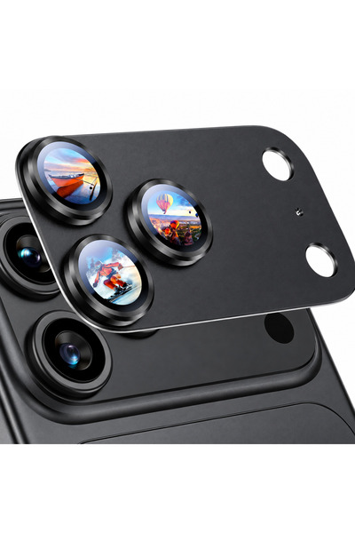 ZetGSM Protecție cameră pentru iPhone 18 Pro Max, sticlă securizată cu acoper...