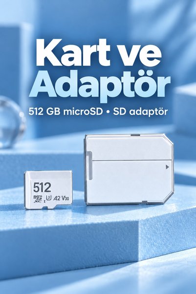 tecnocom Hafıza Kartı 512 GB ve SD Adaptör Seti
