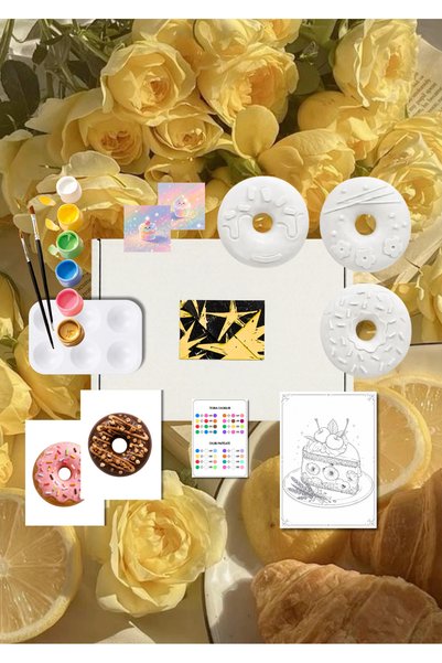 FaveArt Δημιουργικό Σετ Ζωγραφικής - Κιτ Τέχνης DIY  "Sweet Bloom " Κεραμικά ...