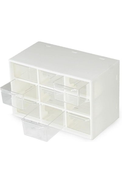 AZONEE Mini Plastic Drawer Organiser, 9 Drawer Small Desktop Storage Drawers ...