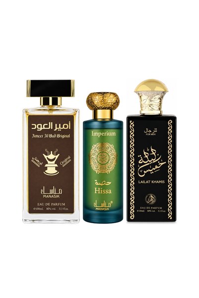 MANASIK Set 3 parfumuri Manasik, Ameer al Oud Original + Hissa Imperium + Lai...