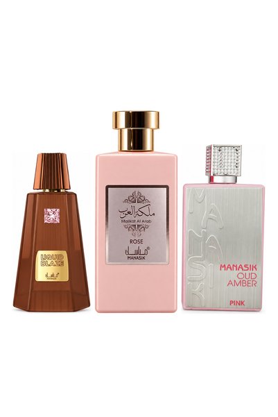 MANASIK Set 3 parfumuri Manasik, Liquid Blaze + Malikat al Arab Rose + Oud Am...