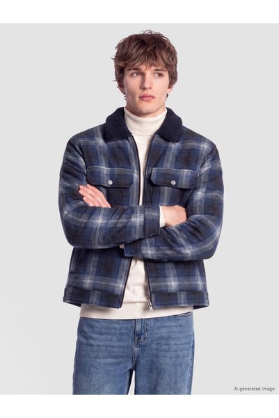 LC Waikiki RMZ APPAREL: STANDARD Fit Plush Robe-Collar Men’s Melton Coat