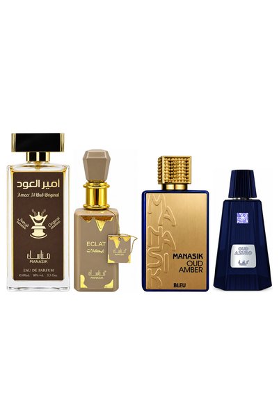 MANASIK Set 4 parfumuri Manasik, Ameer al Oud Original + Eclat + Oud Amber Bl...