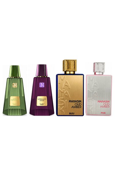 MANASIK Set 4 parfumuri Manasik, Lush Pistachio + Morado Luxe + Oud Amber Ble...
