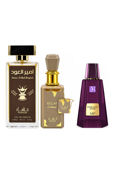 MANASIK Set 3 parfumuri Manasik, Ameer al Oud Original + Eclat + Morado Luxe,...