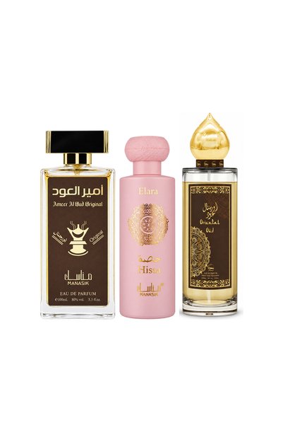 MANASIK Set 3 parfumuri Manasik, Ameer al Oud Original + Hissa Elara + Orient...