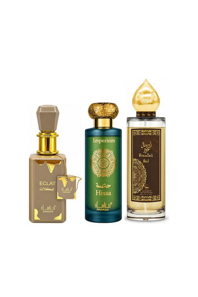 MANASIK Set 3 parfumuri Manasik, Eclat + Hissa Imperium + Oriental Oud, EDP, ...