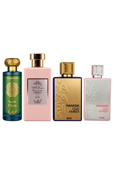 MANASIK Set 4 Manasik, Hissa Imperium + Malikat al Arab Rose + Oud Amber Bleu...