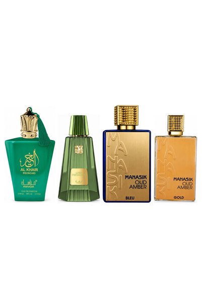 MANASIK Set 4 Manasik, Al Baraka Pistachio + Lush Pistachio + Oud Amber Bleu ...