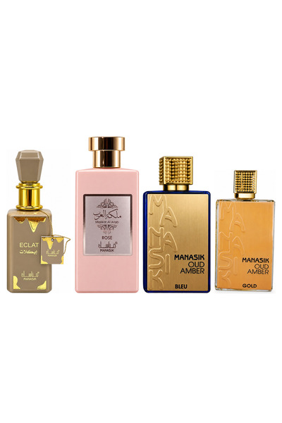 MANASIK Set 4 parfumuri Manasik, Eclat + Malikat al Arab Rose + Oud Amber Ble...