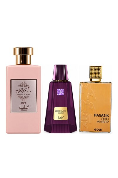 MANASIK Set 3 parfumuri Manasik, Malikat al Arab Rose + Morado Luxe + Oud Amb...