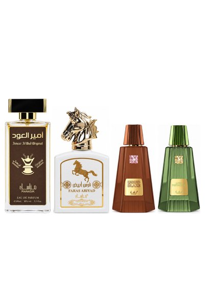 MANASIK Set 4 Manasik, Ameer al Oud Original + Faras Abiyad + Liquid Blaze + ...