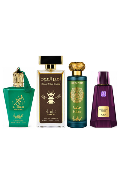 MANASIK Set 4 parfumuri Manasik, Al Baraka Pistachio + Ameer al Oud Original ...