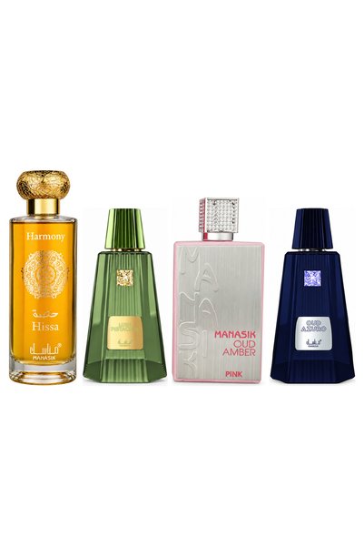 MANASIK Set 4 parfumuri Manasik, Hissa Harmony + Lush Pistachio + Oud Amber P...
