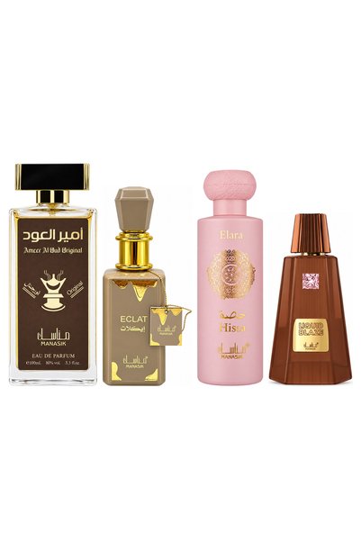 MANASIK Set 4 parfumuri Manasik, Ameer al Oud Original + Eclat + Hissa Elara ...