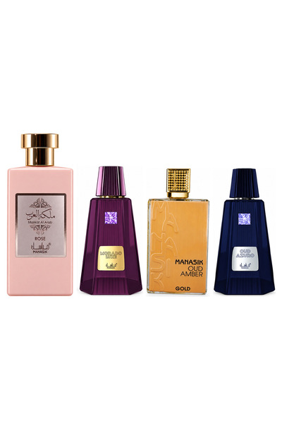 MANASIK Set 4 parfumuri Manasik, Malikat al Arab Rose + Morado Luxe + Oud Amb...