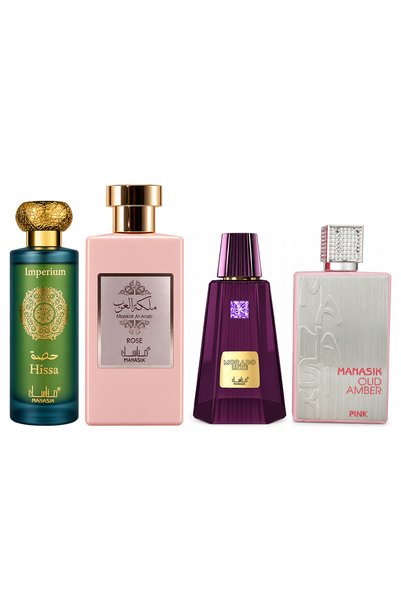 MANASIK Set 4 Manasik, Hissa Imperium + Malikat al Arab Rose + Morado Luxe + ...