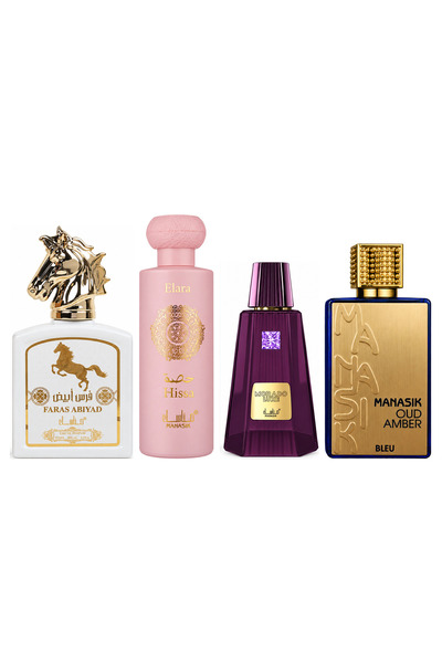 MANASIK Set 4 parfumuri Manasik, Faras Abiyad + Hissa Elara + Morado Luxe + O...