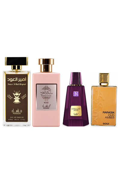 MANASIK Set 4 parfumuri Manasik, Ameer al Oud Original + Malikat al Arab Rose...