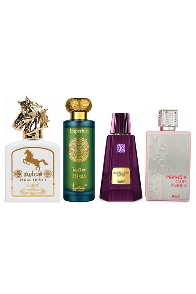 MANASIK Set 4 parfumuri Manasik, Faras Abiyad + Hissa Imperium + Morado Luxe ...
