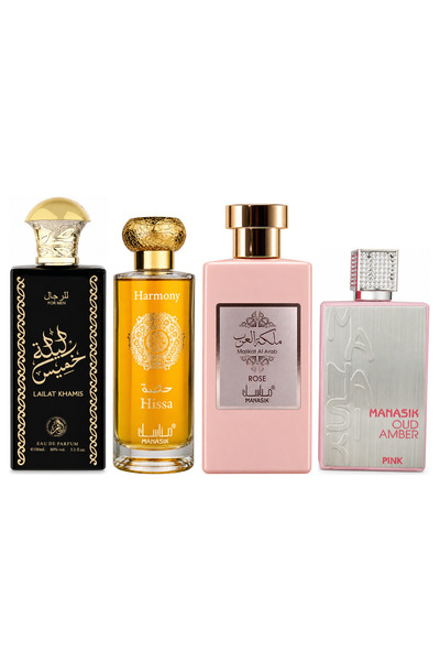 MANASIK Set 4 Manasik, Lailat Khamis + Hissa Harmony + Malikat al Arab Rose +...