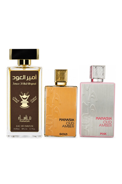 MANASIK Set 3 parfumuri Manasik, Ameer al Oud Original + Oud Amber Gold + Oud...