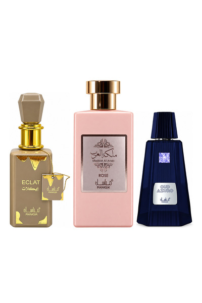 MANASIK Set 3 parfumuri Manasik, Eclat + Malikat al Arab Rose + Oud Azuro, ED...