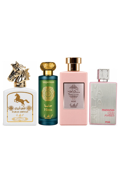 MANASIK Set 4 Manasik, Faras Abiyad + Hissa Imperium + Malikat al Arab Rose +...