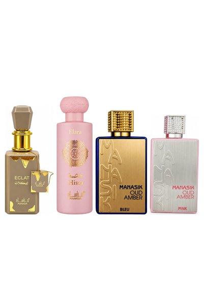 MANASIK Set 4 parfumuri Manasik, Eclat + Hissa Elara + Oud Amber Bleu + Oud A...