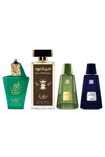 MANASIK Set 4 Manasik, Al Baraka Pistachio + Ameer al Oud Original + Lush Pis...