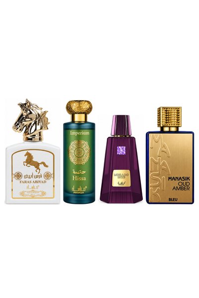 MANASIK Set 4 parfumuri Manasik, Faras Abiyad + Hissa Imperium + Morado Luxe ...