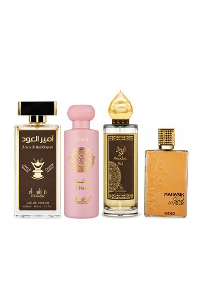 MANASIK Set 4 Manasik, Ameer al Oud Original + Hissa Elara + Oriental Oud + O...