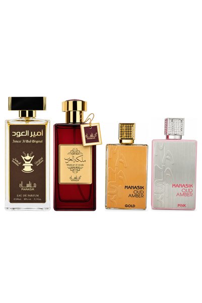 MANASIK Set 4 Manasik, Ameer al Oud Original + Malikat al Arab + Oud Amber Go...
