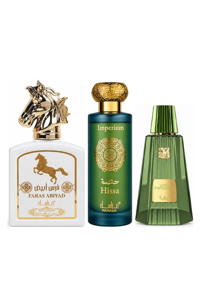 MANASIK Set 3 parfumuri Manasik, Faras Abiyad + Hissa Imperium + Lush Pistach...