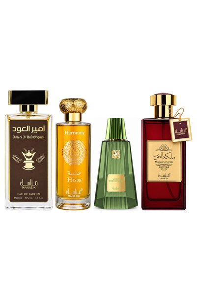 MANASIK Set 4 Manasik, Ameer al Oud Original + Hissa Harmony + Lush Pistachio...