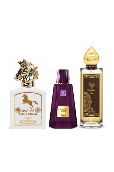 MANASIK Set 3 parfumuri Manasik, Faras Abiyad + Morado Luxe + Oriental Oud, E...