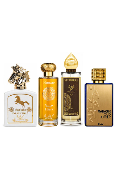 MANASIK Set 4 parfumuri Manasik, Faras Abiyad + Hissa Harmony + Oriental Oud ...