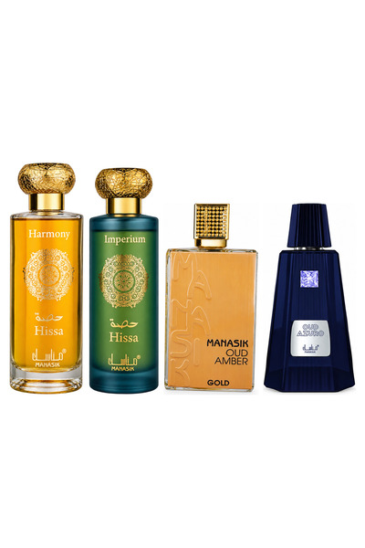 MANASIK Set 4 parfumuri Manasik, Hissa Harmony + Hissa Imperium + Oud Amber G...