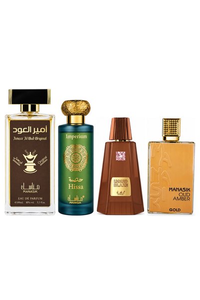 MANASIK Set 4 Manasik, Ameer al Oud Original + Hissa Imperium + Liquid Blaze ...