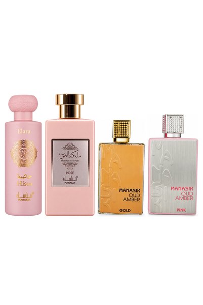 MANASIK Set 4 Manasik, Hissa Elara + Malikat al Arab Rose + Oud Amber Gold + ...