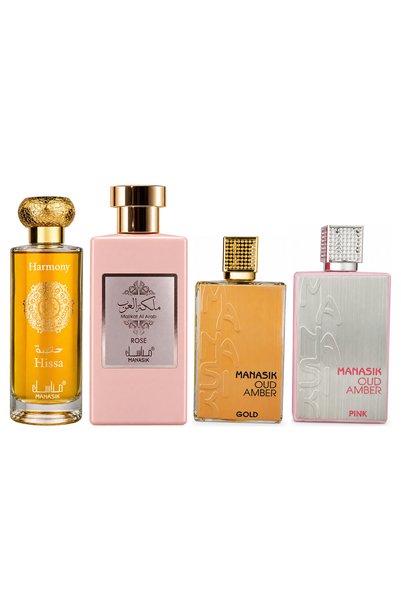 MANASIK Set 4 Manasik, Hissa Harmony + Malikat al Arab Rose + Oud Amber Gold ...