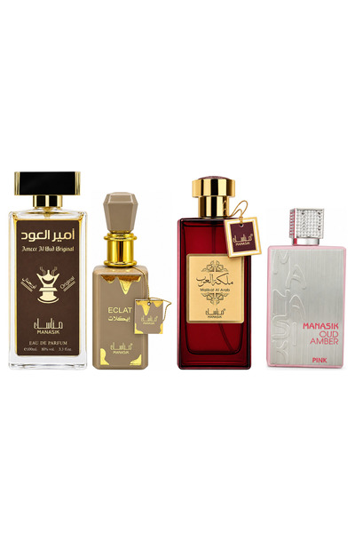 MANASIK Set 4 Manasik, Ameer al Oud Original + Eclat + Malikat al Arab + Oud ...
