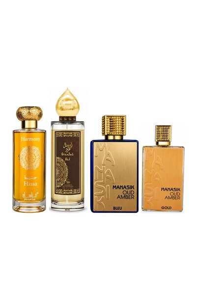 MANASIK Set 4 parfumuri Manasik, Hissa Harmony + Oriental Oud + Oud Amber Ble...