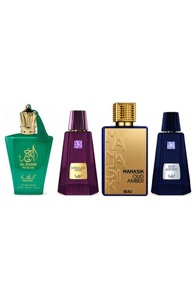 MANASIK Set 4 parfumuri Manasik, Al Baraka Pistachio + Morado Luxe + Oud Ambe...