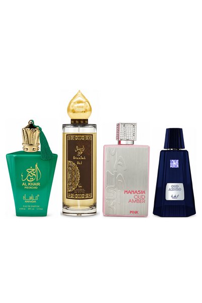 MANASIK Set 4 parfumuri Manasik, Al Baraka Pistachio + Oriental Oud + Oud Amb...